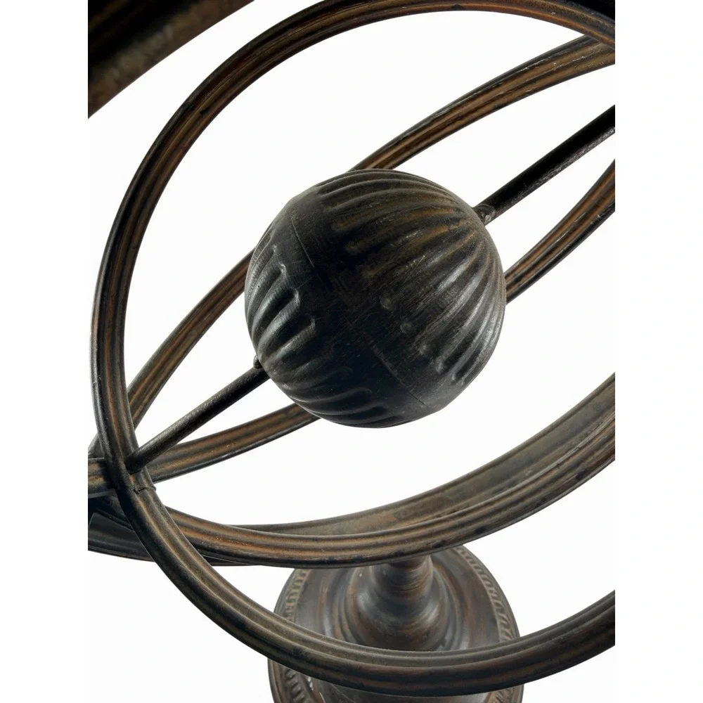 Vintage French Country Iron‎ Garden Armillary Sundial English Garden Decor